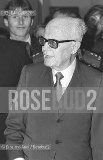 VENEZIA 1983 POLITICO GIORNALISTA AVVOCATO SANDRO PERTINI © ARCHIVIO Graziano Arici/Rosebud2  SALONE INTERNAZIONALE MERCANTI DARTE MOSTRA SIMA PALAZZO GRASSI