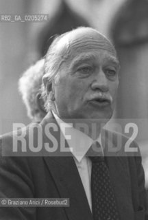 VENEZIA 1983 GIORGIO ALMIRANTE © ARCHIVIO Graziano Arici/Rosebud2  COMIZIO POLITICA CAMPO SAN BORTOLO POLITICO SEGRETARIO MOVIMENTO SOCIALE ITALIANO