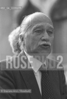 VENEZIA 1983 GIORGIO ALMIRANTE © ARCHIVIO Graziano Arici/Rosebud2  COMIZIO POLITICA CAMPO SAN BORTOLO POLITICO SEGRETARIO MOVIMENTO SOCIALE ITALIANO