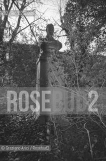 VENEZIA 1984 STATUA TRA LA VEGETAZIONE  © ARCHIVIO Graziano Arici/Rosebud2   RCHEOLOGIA INDUSTRIALE ESTERNI MULINO STUCKY PRE-INCENDIO INTERNI GIUDECCA