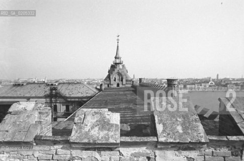 VENEZIA 1984 VEDUTA DALLALTO MULINO STUCKY © ARCHIVIO Graziano Arici/Rosebud2   ARCHEOLOGIA INDUSTRIALE MULINO STUCKY PRE-INCENDIO GIUDECCA