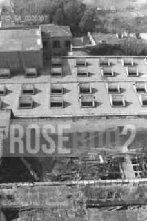 VENEZIA 1984 VEDUTA DALLALTO MULINO STUCKY © ARCHIVIO Graziano Arici/Rosebud2   ARCHEOLOGIA INDUSTRIALE MULINO STUCKY PRE-INCENDIO GIUDECCA