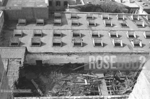 VENEZIA 1984 VEDUTA DALLALTO MULINO STUCKY © ARCHIVIO Graziano Arici/Rosebud2   ARCHEOLOGIA INDUSTRIALE MULINO STUCKY PRE-INCENDIO GIUDECCA