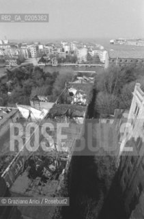 VENEZIA 1984 VEDUTA DALLALTO MULINO STUCKY © ARCHIVIO Graziano Arici/Rosebud2   ARCHEOLOGIA INDUSTRIALE MULINO STUCKY PRE-INCENDIO GIUDECCA