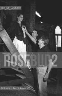 VENEZIA 1984 WORKS SHOP DEL FOTOGRAFO TEDESCO HELMUT NEWTON © ARCHIVIO Graziano Arici/Rosebud2  VENEZIA 79 LA FOTOGRAFIA WORKS SHOP PALAZZO FORTUNY