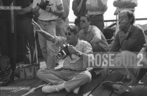 VENEZIA 1984 WORKS SHOP DEL FOTOGRAFO TEDESCO HELMUT NEWTON © ARCHIVIO Graziano Arici/Rosebud2  VENEZIA 79 LA FOTOGRAFIA WORKS SHOP PALAZZO FORTUNY ESTERNE