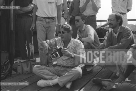 VENEZIA 1984 WORKS SHOP DEL FOTOGRAFO TEDESCO HELMUT NEWTON © ARCHIVIO Graziano Arici/Rosebud2  VENEZIA 79 LA FOTOGRAFIA WORKS SHOP PALAZZO FORTUNY ESTERNE