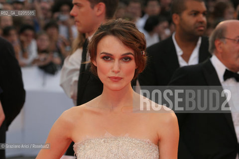 28_08_2007 - VENICE - 64TH FILM FESTIVAL - RED CARPET - THE ACTRESS KEIRA KNIGHTLEY ©Graziano Arici/Rosebud2