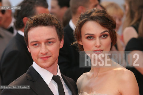28_08_2007 - VENICE - 64TH FILM FESTIVAL - RED CARPET - THE ACTOR JAMES MC AVOY WITH THE ACTRESS KEIRA KNIGHTLEY ©Graziano Arici/Rosebud2