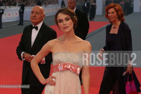 28_08_2007 - VENICE - 64TH FILM FESTIVAL - RED CARPET - THE ACTRESS KEIRA KNIGHTLEY ©Graziano Arici/Rosebud2