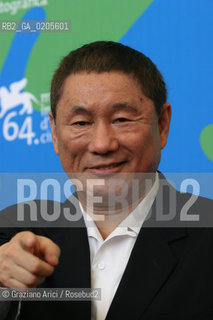 30_08_2007 - VENICE - 64TH FILM FESTIVAL - FILM KANTOKU BANZAI! GLORY OF THE FILMMAKER! - THE DIRECTOR TAKESHI KITANO. ©Graziano Arici/Rosebud2