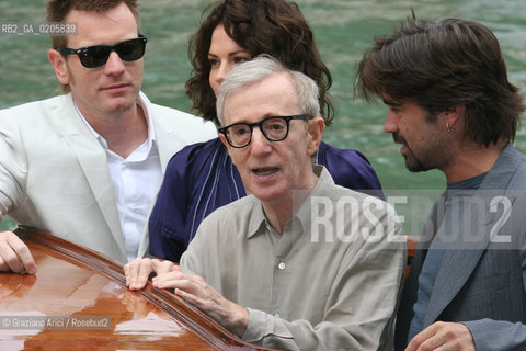 02_09_2007 - VENICE - 64TH FILM FESTIVAL - FILM CASSANDRAS DREAM - THE ARRIVAL OF THE DIRECTOR WOODY ALLEN, ACTRESS HAYLEY ATWELL, ACTOR COLIN FARREL AND THE ACTOR EWAN MCGREGOR ©Graziano Arici/Rosebud2
