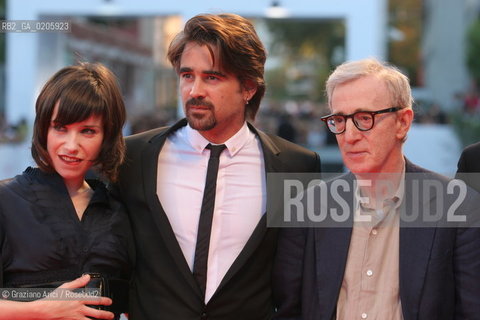 02_09_2007 - VENICE - 64TH FILM FESTIVAL - RED CARPET FILM CASSANDRAS DREAM - LEFT TO RIGHT: THE ACTRESS SALLY HAWKINS, ACTOR COLIN FARRELL, THE DIRECTOR WOODY ALLEN  ©Graziano Arici/Rosebud2