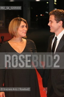 02_09_2007 - VENICE - 64TH FILM FESTIVAL - FILM THE ASSASINATION OF JESSE JAMES BY THE COWARD ROBERT FORD - THE ACTOR CASEY AFFLECK WITH HIS WIFE ©Graziano Arici/Rosebud2
