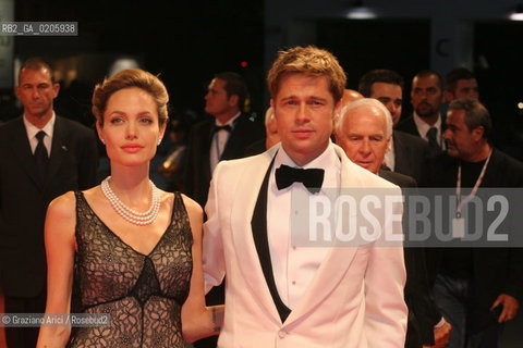 02_09_2007 - VENICE - 64TH FILM FESTIVAL - FILM THE ASSASINATION OF JESSE JAMES BY THE COWARD ROBERT FORD - BRAD PITT AND ANGELINA JOLIE ©Graziano Arici/Rosebud2