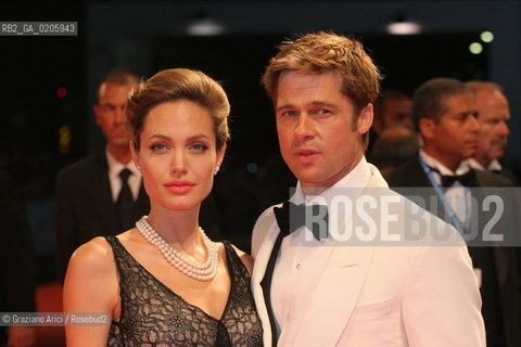02_09_2007 - VENICE - 64TH FILM FESTIVAL - FILM THE ASSASINATION OF JESSE JAMES BY THE COWARD ROBERT FORD - BRAD PITT AND ANGELINA JOLIE ©Graziano Arici/Rosebud2