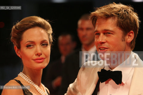 02_09_2007 - VENICE - 64TH FILM FESTIVAL - FILM THE ASSASINATION OF JESSE JAMES BY THE COWARD ROBERT FORD - BRAD PITT AND ANGELINA JOLIE ©Graziano Arici/Rosebud2