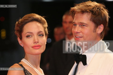 02_09_2007 - VENICE - 64TH FILM FESTIVAL - FILM THE ASSASINATION OF JESSE JAMES BY THE COWARD ROBERT FORD - BRAD PITT AND ANGELINA JOLIE ©Graziano Arici/Rosebud2