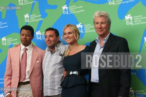 03_09_2007 - VENICE - 64TH FILM FESTIVAL - FILM THE HUNTING PARTY - LEFT TO RIGHT: ACTOR TERRENCE HOWARD, DIRECTOR RICHARD SHEPARD, ACTRESS DIANE KRUGER, ACTOR RICHARD GERE ©Graziano Arici/Rosebud2