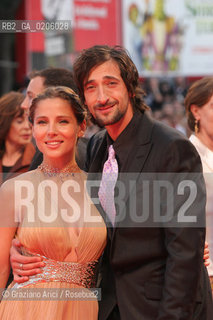 03_09_2007 - VENICE - 64TH FILM FESTIVAL - RED CARPET FILM THE DARJEELING LIMITED ACTOR ADRIEN BRODY WITH HIS GIRLFRIEND ELSA PATAKY ©Graziano Arici/Rosebud2