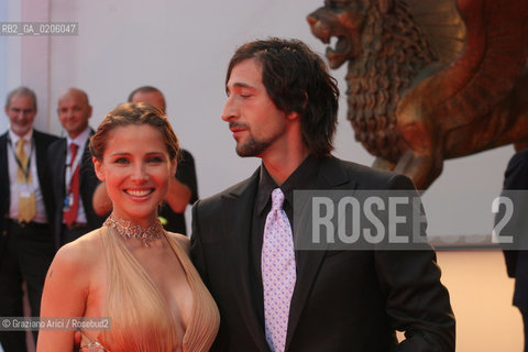 03_09_2007 - VENICE - 64TH FILM FESTIVAL - RED CARPET FILM THE DARJEELING LIMITED - ACTOR ADRIEN BRODY WITH HIS GIRLFRIEND ELSA PATAKY ©Graziano Arici/Rosebud2