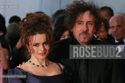 05_09_2007 - VENICE - 64TH FILM FESTIVAL - GOLDEN LION FOR LIFETIME ACHIEVEMENT TO TIM BARTON - TIM BURTON WITH HIS WIFE HELENA BONHAM CARTER  ©Graziano Arici/Rosebud2