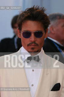 05_09_2007 - VENICE - 64TH FILM FESTIVAL - GOLDEN LION FOR LIFETIME ACHIEVEMENT TO TIM BARTON - JOHNNY DEPP  ©Graziano Arici/Rosebud2