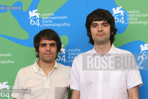 06_09_2007 - VENICE - 64TH FILM FESTIVAL - FILM NOCTURNA THE DIRECTORS ADRIA GARCIA (LEFT) AND VICTOR MALDONADO. ©Graziano Arici/Rosebud2