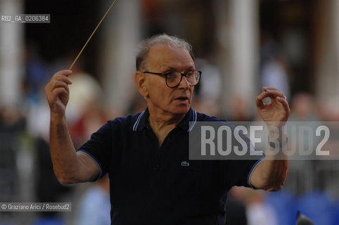 VENICE 10/09/07 - CONCERT IN ST.MARKS SQUARE OF THE COMPONIST ENNIO MORRICONE ©Graziano Arici/Rosebud2 MUSICA COMPOSITORE OSCAR