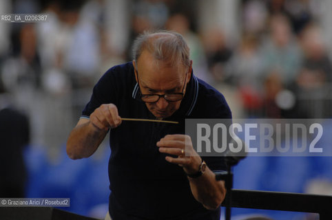 VENICE 10/09/07 - CONCERT IN ST.MARKS SQUARE OF THE COMPONIST ENNIO MORRICONE ©Graziano Arici/Rosebud2 MUSICA COMPOSITORE OSCAR