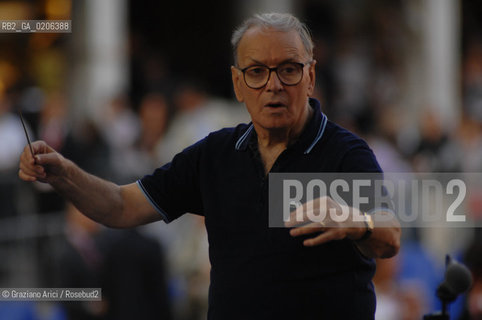 VENICE 10/09/07 - CONCERT IN ST.MARKS SQUARE OF THE COMPONIST ENNIO MORRICONE ©Graziano Arici/Rosebud2 MUSICA COMPOSITORE OSCAR