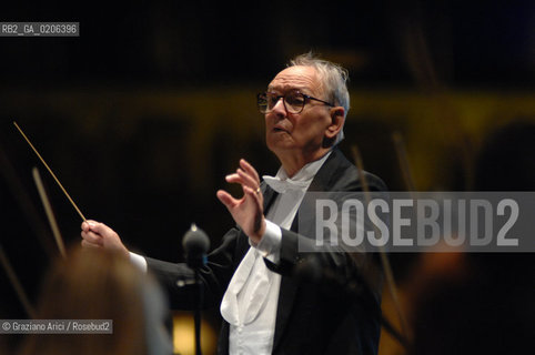 VENICE 10/09/07 - CONCERT IN ST.MARKS SQUARE OF THE COMPONIST ENNIO MORRICONE ©Graziano Arici/Rosebud2 MUSICA COMPOSITORE OSCAR