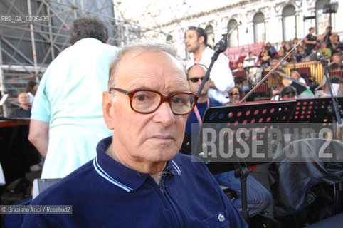 VENICE 11/09/07 - CONCERT IN ST.MARKS SQUARE OF THE COMPONIST ENNIO MORRICONE ©Graziano Arici/Rosebud2 MUSICA COMPOSITORE OSCAR