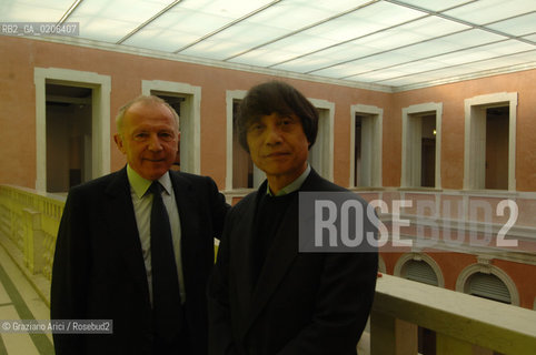 VENICE 20/09/07 - CERIMONY OF CONSIGNEMENT OF THE PUNTA DELLA DOGANA TO FRANCOIS PINAULT TO BUILD THE NEW ART CONTEMPORANY MUSEUM IN VENICE WITH THE ARCHITECT TADAO ANDO AND THE MAYOR MASSIMO CACCIARI ©Graziano Arici/Rosebud2 ARTE