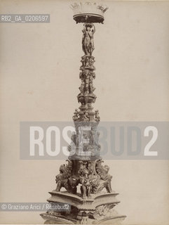 -VENEZIA, SENZA INDICAZIONE DAUTORE, DETTAGLIO DI UN CANDELABRO, SENZA DATA. STAMPA ALLALBUMINA INCOLLATA SU CARTONE, CM 18,4X23,9 ©ARCHIVIO Graziano Arici/Rosebud2  FOTOANTICHE.-VENICE, NO AUTHORS INDICATION, DETTAGLIO DI UN CANDELABRO, UNDATED. ALBUMEN PHOTOGRAPH MOUNTED ON CARDBOARD, CM 18,4X23,9 ©Graziano Arici/Rosebud2 