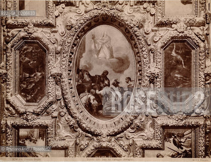 -VENEZIA, CARLO NAYA, PALAZZO DUCALE -  SOFFITTO DELLA SALA DEL COLLEGIO, SENZA DATA. STAMPA ALLALBUMINA INCOLLATA SU STOFFA, CM 24,7X18,8 ©ARCHIVIO Graziano Arici/Rosebud2  FOTOANTICHE.-VENICE, CARLO NAYA, PALAZZO DUCALE -  SOFFITTO DELLA SALA DEL COLLEGIO, UNDATED. ALBUMEN PHOTOGRAPH MOUNTED ON CLOTH, CM 24,7X18,8 ©Graziano Arici/Rosebud2 
