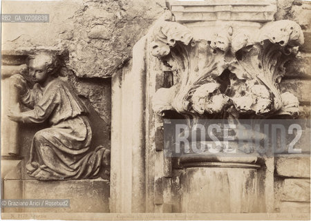 -VENEZIA, CARLO NAYA, CAPITELLO ALLABBAZIA DELLA MISERICORDIA, SENZA DATA. STAMPA ALLALBUMINA, CM 23,8X17 ©ARCHIVIO Graziano Arici/Rosebud2  FOTOANTICHE.-VENICE, CARLO NAYA, CAPITELLO ALLABBAZIA DELLA MISERICORDIA, UNDATED. ALBUMEN PHOTOGRAPH, CM 23,8X17 ©Graziano Arici/Rosebud2 