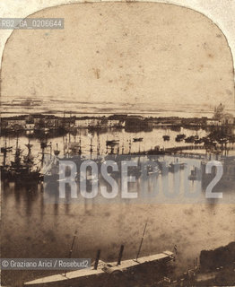 -VENEZIA, ANTHONY, PANORAMA OF VENICE, SENZA DATA. POSITIVO ALLALBUMINA MONTATO SU CARTONE, FOTOGRAFIA STEREOSCOPICA, CM 17,4X8,2  ©ARCHIVIO Graziano Arici/Rosebud2   DOGANA, NAVE, BARCA FOTOANTICHE.-VENICE, ANTHONY, PANORAMA OF VENICE, UNDATED. ALBUMEN POSITIVE MOUNTED ON CARDBOARD, STEREOSCOPICAL PHOTOGRAPH CM 17,4X8,2 ©Graziano Arici / rosebud2