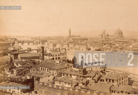 -FIRENZE, SENZA INDICAZIONE DAUTORE, VEDUTA DA PIAZZALE MICHELANGELO, SENZA DATA. STAMPA ALLALBUMINA INCOLLATA SU CARTONE, CM 24,5X18,2 ©ARCHIVIO Graziano Arici/Rosebud2  FOTOANTICHE.-FLORENCE, NO AUTHORS INDICATION, VEDUTA DA PIAZZALE MICHELANGELO, UNDATED. ALBUMEN PHOTOGRAPH MOUNTED ON CARDBOARD, CM 24,5X18,2 ©Graziano Arici/Rosebud2 ..