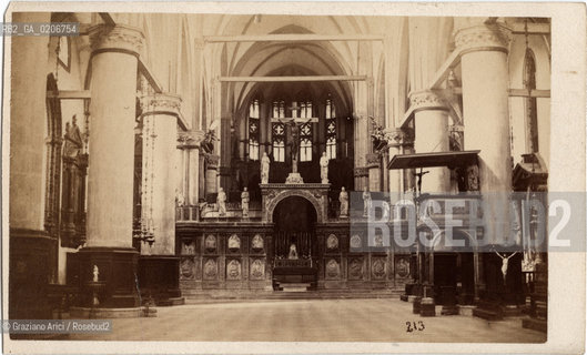 -VENEZIA, CARLO NAYA, NAVATA DELLA CHIESA DEI FRARI, SENZA DATA. STAMPA ALLALBUMINA INCOLLATA SU CARTONE, CARTE DE VISITE, CM 6X10  ©ARCHIVIO Graziano Arici/Rosebud2  FOTOANTICHE.-VENICE, CARLO NAYA, NAVATA DELLA CHIESA DEI FRARI, UNDATED. ALBUMEN PHOTOGRAPH MOUNTED ON CARDBOARD, CARTE DE VISITE CM 6X10 ©Graziano Arici/Rosebud2 