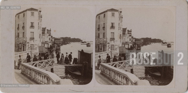 -VENEZIA, SENZA INDICAZIONE DAUTORE, FINE DI VIA GARIBALDI A CASTELLO, POST 1881. POSITIVO ALLALBUMINA MONTATO SU CARTONE, FOTOGRAFIA STEREOSCOPICA, CM 17,8X8,8  ©ARCHIVIO Graziano Arici/Rosebud2  IMBARCADERO, PERSONA, FOTOANTICHE.-VENICE, NO AUTHORS INDICATION, FINE DI VIA GARIBALDI A CASTELLO, POST 1881. ALBUMEN POSITIVE MOUNTED ON CARDBOARD, STEREOSCOPICAL PHOTOGRAPH CM 17,8X8,8 ©Graziano Arici / rosebud2