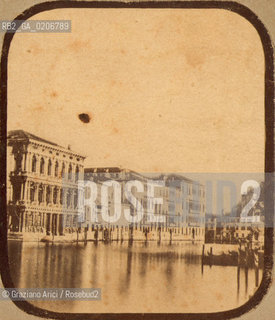 -VENEZIA, SENZA INDICAZIONE DAUTORE, VIEW OF THE GRAND CANAL, SENZA DATA. POSITIVO ALLALBUMINA, FOTOGRAFIA STEREOSCOPICA, CM 17,5X8,6 ©ARCHIVIO Graziano Arici/Rosebud2  CANAL GRANDE E PALAZZO REZZONICO, FOTOANTICHE.-VENICE, NO AUTHORS INDICATION, VIEW OF THE GRAND CANAL, UNDATED. ALBUMEN POSITIVE, STEREOSCOPICAL PHOTOGRAPH CM 17,5X8,6 ©Graziano Arici / rosebud2 .