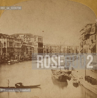 -VENEZIA, FERRIER PERE FILS & SOULIER - PARIS, CANAL GRANDE, CANAL GRANDE, SENZA DATA. POSITIVO ALLALBUMINA MONTATO SU CARTONE, FOTOGRAFIA STEREOSCOPICA, CM 17,6X8,7  ©ARCHIVIO Graziano Arici/Rosebud2    BARCA, FOTOANTICHE.-VENICE,FERRIER PERE FILS & SOULIER - PARIS, CANAL GRANDE, CANAL GRANDE, UNDATED. ALBUMEN POSITIVE MOUNTED ON CARDBOARD, STEREOSCOPICAL PHOTOGRAPH CM 17,6X8,7 ©Graziano Arici / rosebud2