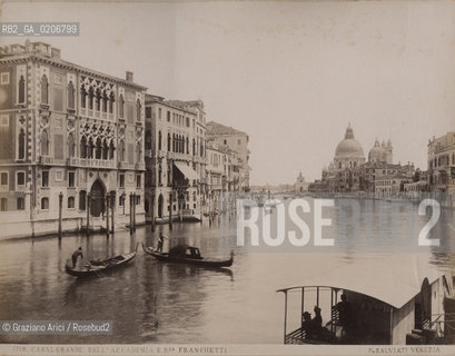 -VENEZIA, PAOLO SALVIATI, CANAL GRANDE DALLACCADEMIA E PALAZZO FRANCHETTI, SENZA DATA. STAMPA ALLALBUMINA INCOLLATA SU CARTONE, CM 24,8X19,4 ©ARCHIVIO Graziano Arici/Rosebud2  FOTOANTICHE.-VENICE, PAOLO SALVIATI, CANAL GRANDE DALLACCADEMIA E PALAZZO FRANCHETTI, UNDATED. ALBUMEN PHOTOGRAPH MOUNTED ON CARDBOARD, CM 24,8X19,4 ©Graziano Arici / rosebud2