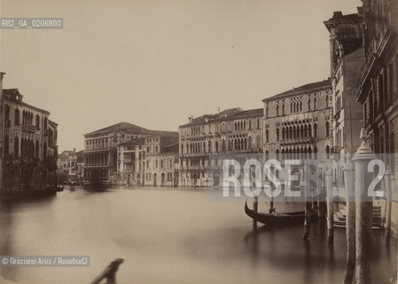 -VENEZIA, SENZA INDICAZIONE DAUTORE, CANAL GRANDE, SENZA DATA. STAMPA ALLALBUMINA INCOLLATA SU CARTONE, CM 24X17,3 ©ARCHIVIO Graziano Arici/Rosebud2  FOTOANTICHE.-VENICE, NO AUTHORS INDICATION, CANAL GRANDE, UNDATED. ALBUMEN PHOTOGRAPH MOUNTED ON CARDBOARD, CM 24X17,3 ©Graziano Arici / rosebud2
