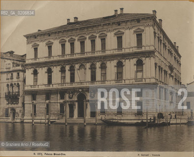 -VENEZIA, PAOLO SALVIATI, PALAZZO GRASSI, SENZA DATA. STAMPA ALLALBUMINA, CM 24,6X19 ©ARCHIVIO Graziano Arici/Rosebud2  FOTOANTICHE.-VENICE, PAOLO SALVIATI, PALAZZO GRASSI. ALBUMEN PHOTOGRAPH, CM 24,6X19 ©Graziano Arici/Rosebud2 
