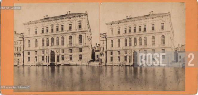 VENEZIA, SENZA INDICAZIONE DAUTORE, CANAL GRANDE E PALAZZO GRASSI, SENZA DATA. POSITIVO ALLALBUMINA MONTATO SU CARTONE, FOTOGRAFIA STEREOSCOPICA, CM 17,7X8,5  ©ARCHIVIO Graziano Arici/Rosebud2   FOTOANTICHE.-VENICE, NO AUTHORS INDICATION, CANAL GRANDE E PALAZZO GRASSI, UNDATED. ALBUMEN POSITIVE MOUNTED ON CARDBOARD, STEREOSCOPICAL PHOTOGRAPH CM 17,7X8,5 ©Graziano Arici / rosebud2