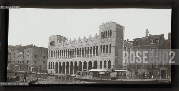 -VENEZIA, ALEXANDER LAMONT HENDERSON, VENICE MUSEUM, SENZA DATA. LASTRA PANORAMICA IN VETRO PER LANTERNA MAGICA, 16X8,2 ©ARCHIVIO Graziano Arici/Rosebud2   FOTOANTICHE.-VENICE, ALEXANDER LAMONT HENDERSON, VENICE MUSEUM, UNDATED. PANORAMIC GLASS SLIDE FOR MAGIC LANTERN, CM 16X8,2 ©Graziano Arici/Rosebud2 