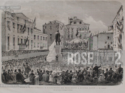 -VENEZIA, SENZA INDICAZIONE DAUTORE, FESTE DI MANIN A VENEZIA-SCOPRIMENTO DEL MONUMENTO A DANIELE MANIN-22MARZO, SENZA DATA.    , CM 41X29,3 ©ARCHIVIO Graziano Arici/Rosebud2  FOTOANTICHE.-VENICE, NO AUTHORS INDICATION, FESTE DI MANIN A VENEZIA-SCOPRIMENTO DEL MONUMENTO A DANIELE MANIN-22 MARZO, UNDATED.          , CM 41X29,3 ©Graziano Arici / rosebud2