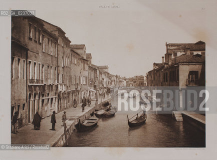 -VENEZIA, FERD. ONGANIA EDITORE, RACCOLTA CALLI E CANALI, 1880. ELIOTIPIA, CM 38X28,5 ©ARCHIVIO Graziano Arici/Rosebud2  MURANO, GONDOLA, FOTOANTICHE.-VENICE, FERD. ONGANIA EDITORE, RACCOLTA CALLI E CANALI, 1880. HELIOTYPY, CM 38X28,5 ©Graziano Arici/Rosebud2 